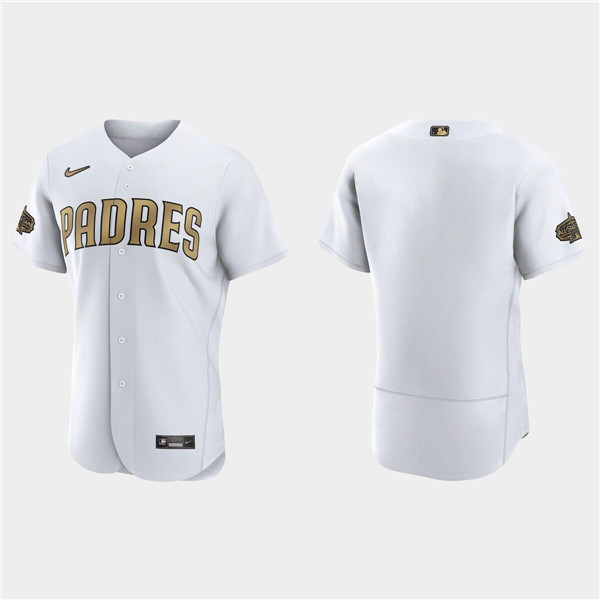 Men's San Diego Padres Blank 2022 All-Star White Flex Base Stitched Baseball Jersey